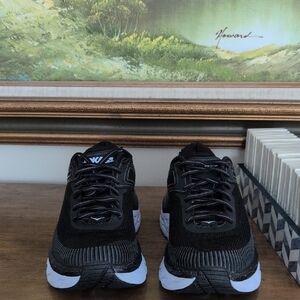 Hoka Black and White Men's Athletic Shoes